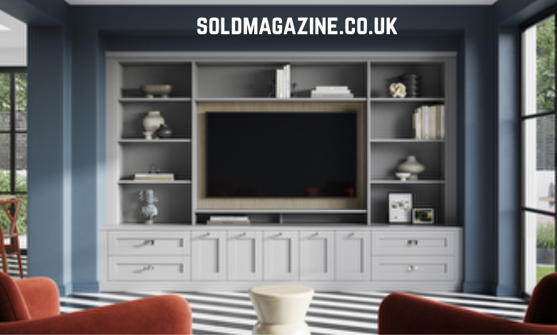 media room with layered lighting