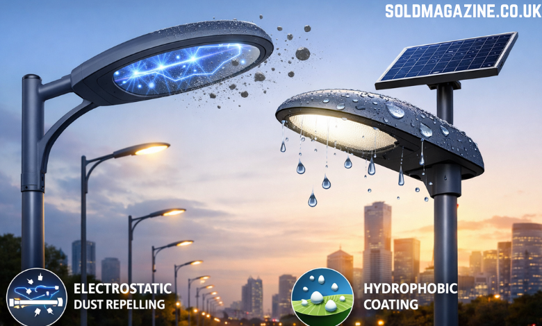 self cleaning street lamp research dust resistant lamp project exist