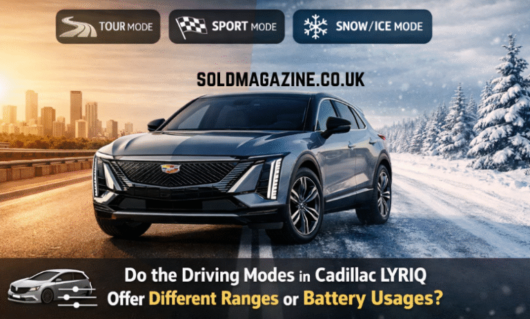 do the driving modes in cadillac lyriq offer different ranges or battery usages?